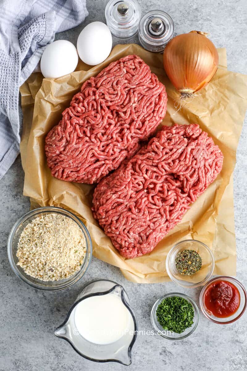 Mixing the eggs, breadcrumbs and milk to make meatloaf