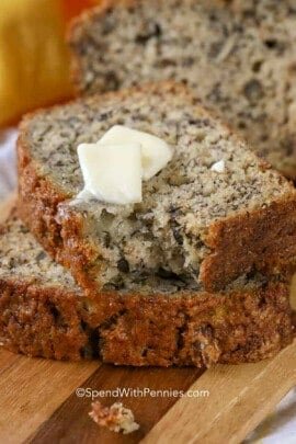 Easy Banana Bread with butter