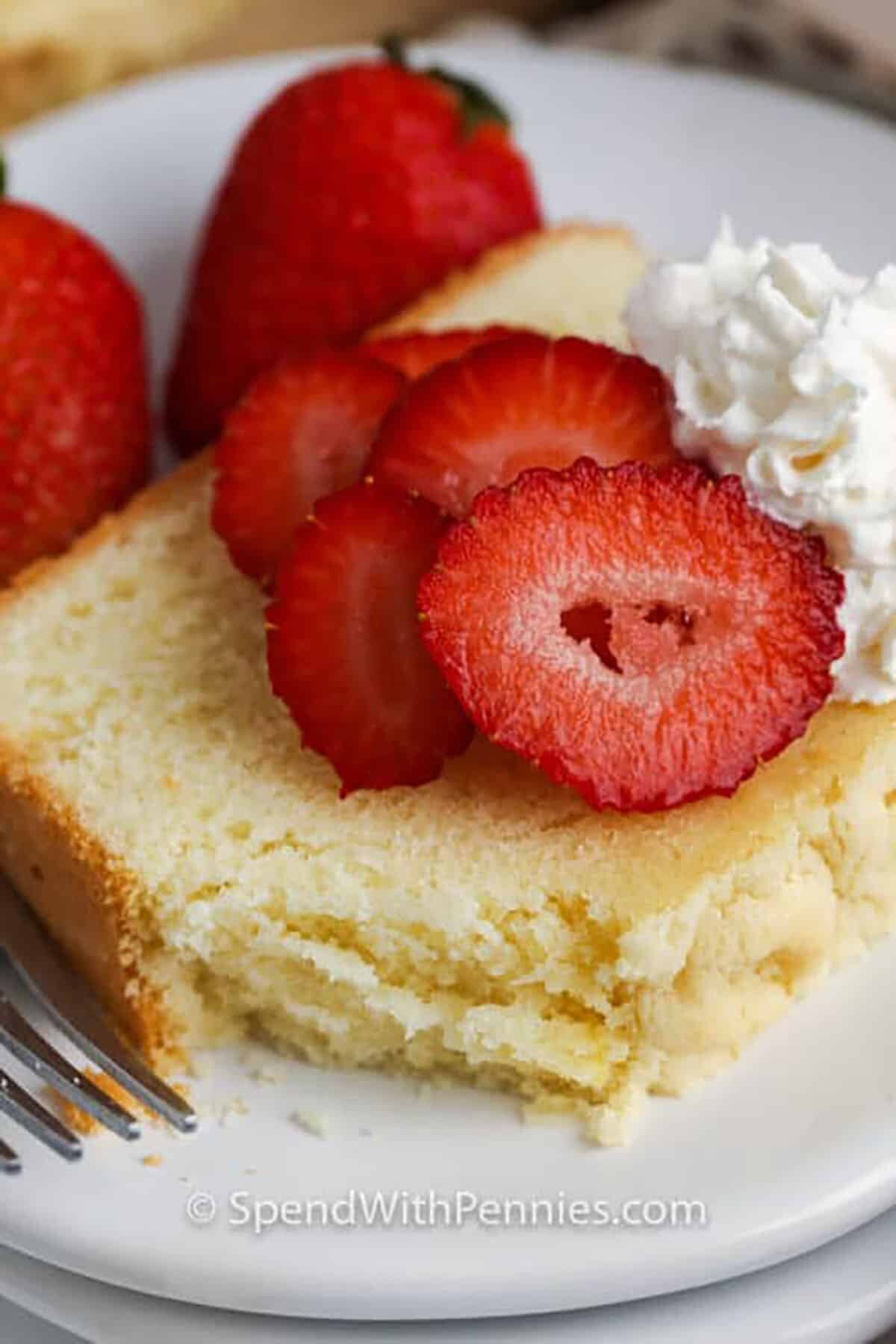 plated Classic Pound Cake Recipe