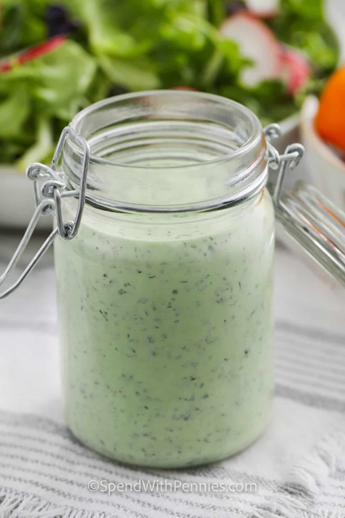 jar of Green Goddess Dressing