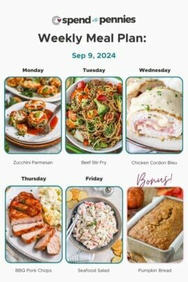 Weekly Meal Plan Sep 9, 2024 Feature Image